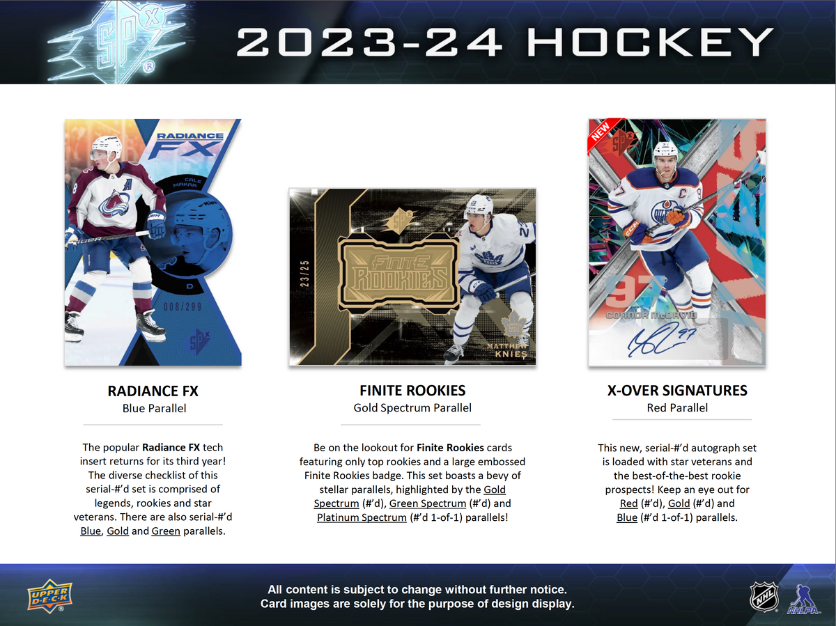 2023/24 UD SPX Hockey Hobby Box (PREORDER) DM Sports