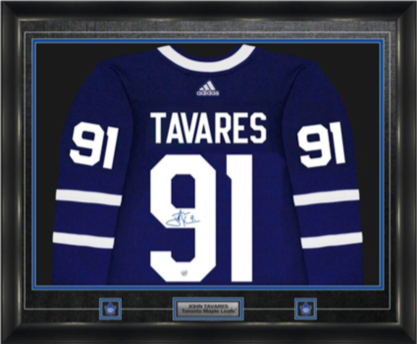 Custom Framing Standard Horizontal Jersey Framing with Team Pins, an