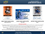 2021/22 UD Credentials Hockey Hobby 20 Box Case