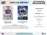 2022/23 UD Credentials Hockey Hobby 20 Box Case