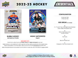 2022/23 UD Credentials Hockey Hobby Box