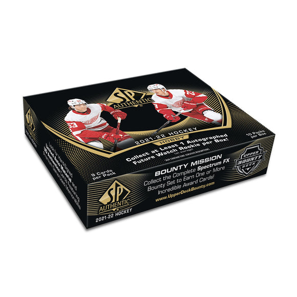 2021/22 UD SP Authentic Hockey Hobby 16 Box Case