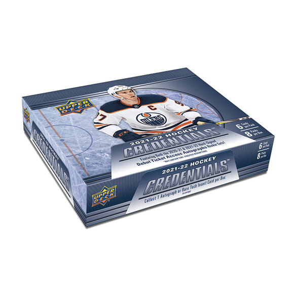 2021/22 UD Credentials Hockey Hobby 20 Box Case